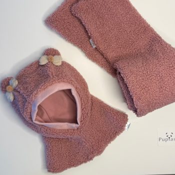 Žieminis Teddy šalmuko komplektas KASPINĖLIAI