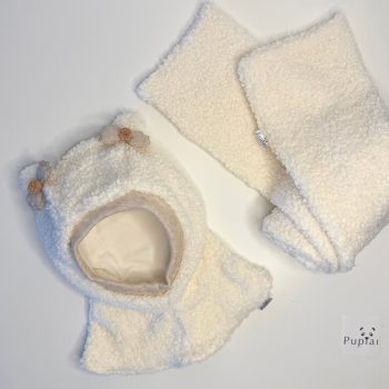 Žieminis Teddy šalmuko komplektas KASPINĖLIAI