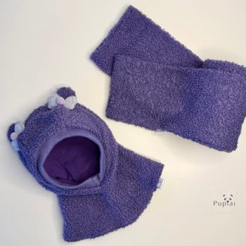 Žieminis Teddy šalmuko komplektas KASPINĖLIAI